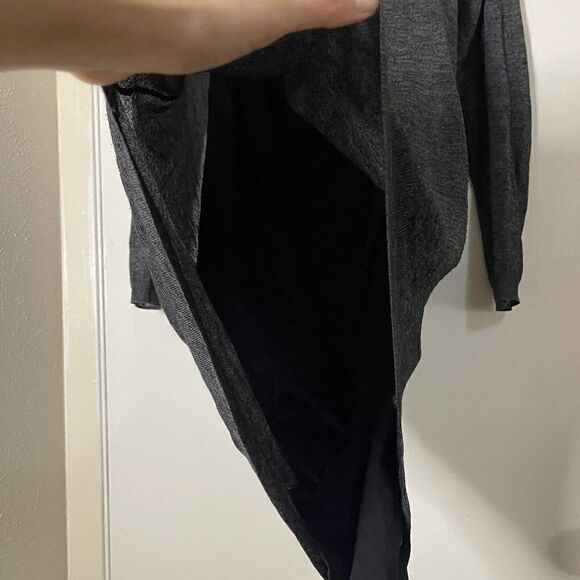 THEORY gray double layer black slip knit tunic dress size medium - Picture 2 of 5